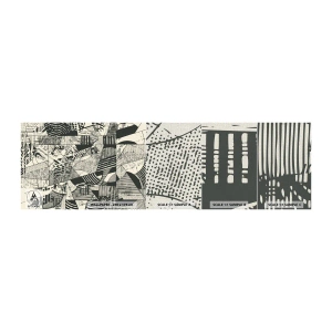 Fototapeten Muster Premium Canvas - Die Dynamik der Gegenwart - Abstraktion, Jahrgang, Grafik - 100x30 cm
