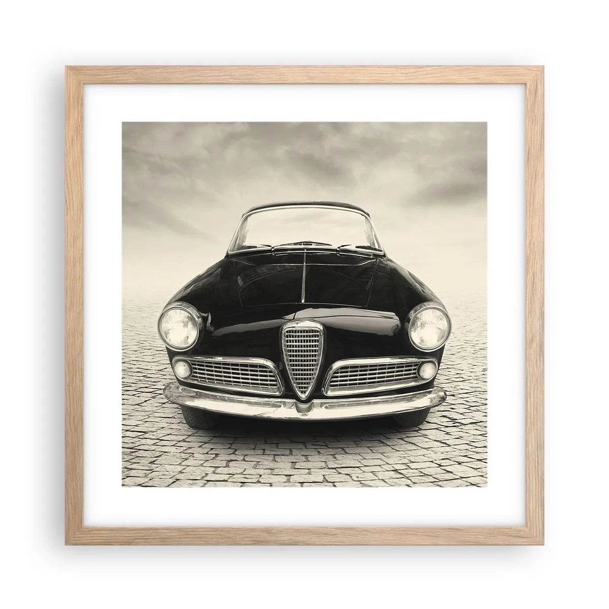 Poster in einem Rahmen aus heller Eiche - Man muss mich einfach lieben - 40x40 cm