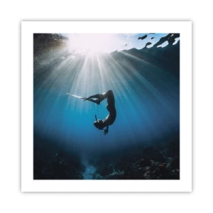 Poster - Tanz unter Wasser - 50x50 cm