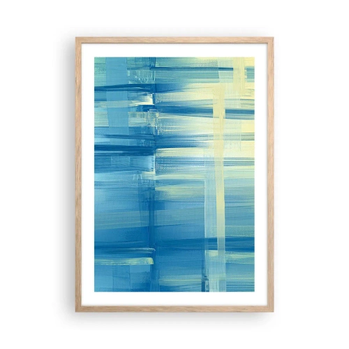 Poster in einem Rahmen aus heller Eiche - Komposition in Türkis - 50x70 cm