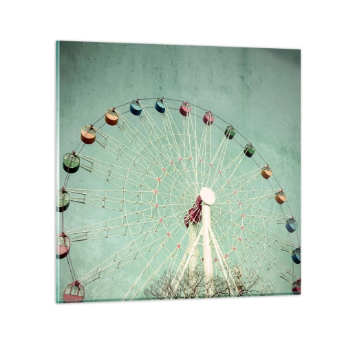 Glasbild - Bild auf glas - Wir laden zum Spiel ein - 30x30 cm