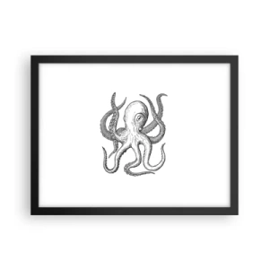 Poster in einem schwarzem Rahmen - Mit den Wellen tanzen - 40x30 cm