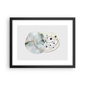 Poster in einem schwarzem Rahmen - Vom Weltraum umarmt - 40x30 cm