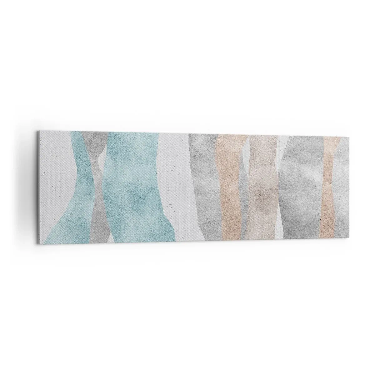 Bild auf Leinwand - Leinwandbild - Abstrakte Streifen in Pastelltönen - 160x50cm - Studie über Nähe - Moderne Wanddekoration für Wohnzimmer und Schlafzimmer ARTTOR