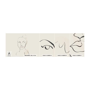 Fototapeten Muster Selbstklebend Deluxe Sticker - Umriss der Sinnlichkeit - Frau, Grafik, Stück - 100x30 cm