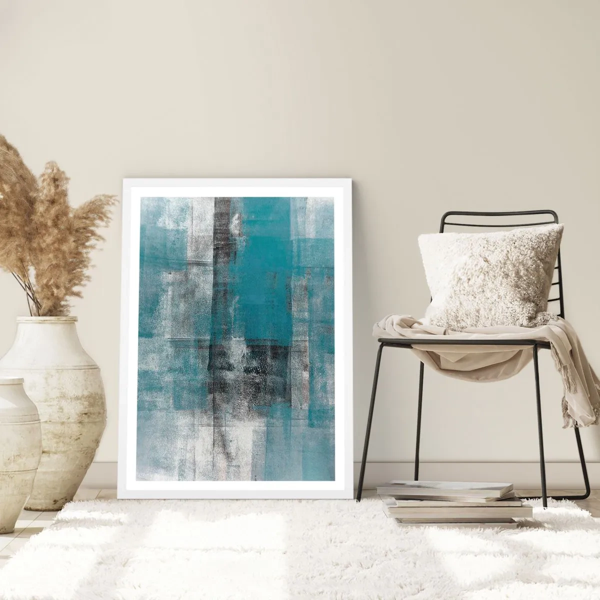 Poster in einem weißen Rahmen - Wasser und Luft - 40x50 cm