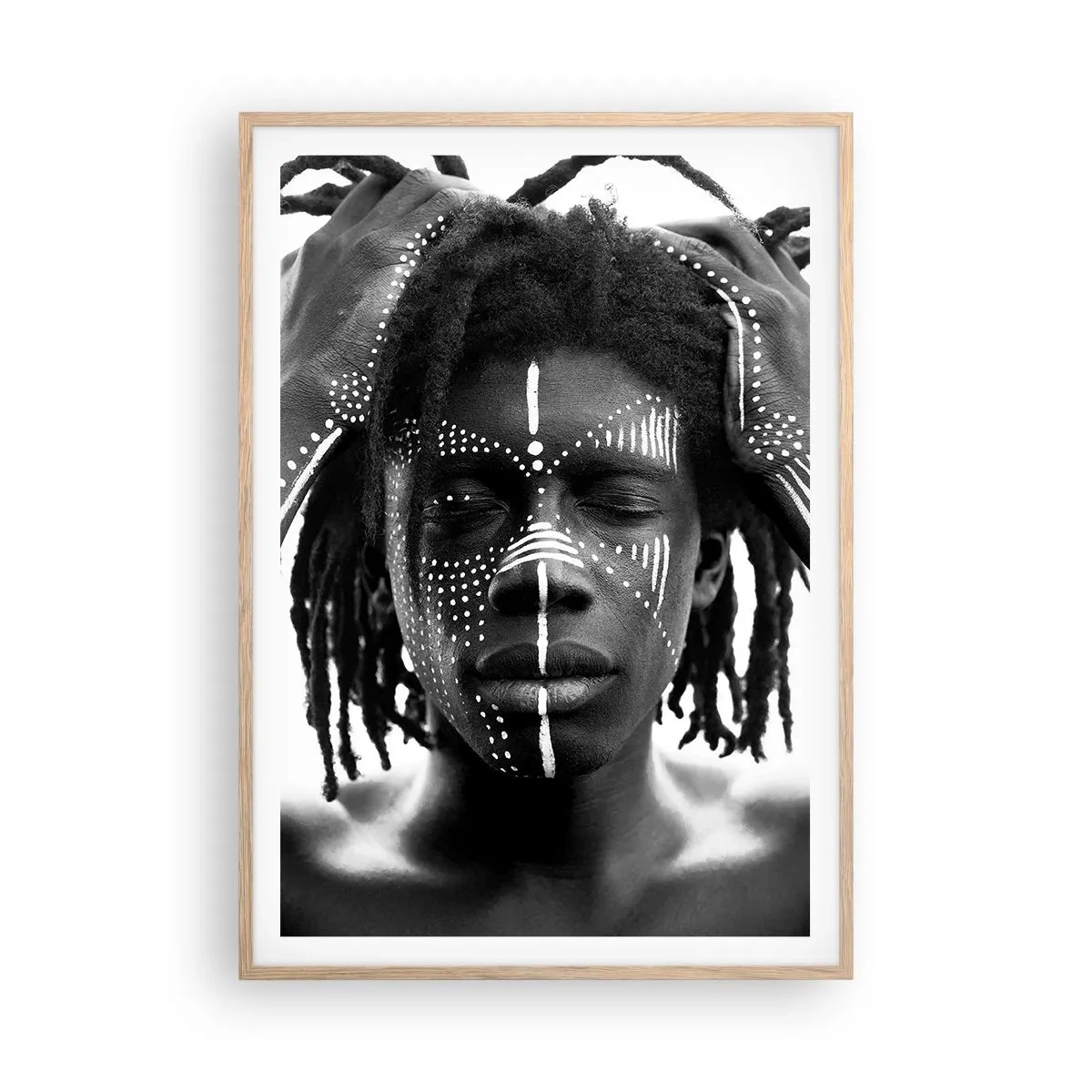 Poster in einem Rahmen aus heller Eiche - Wo bist du? - 70x100 cm