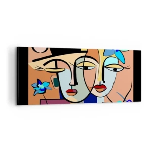 Bild auf Leinwand - Leinwandbild - Picassos randez vous - 100x40 cm