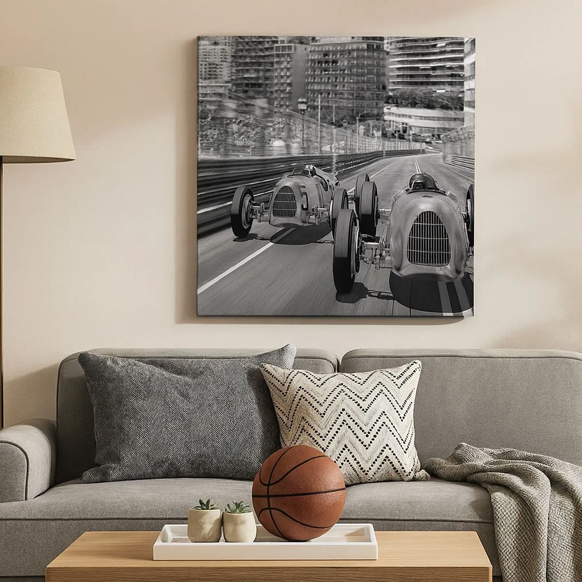 Bild auf Leinwand - Leinwandbild - Vor langer Zeit in Monte Carlo - 30x30 cm