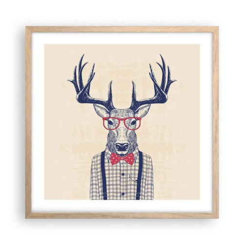 Poster in einem Rahmen aus heller Eiche - Eine lustige Extravaganz - 50x50 cm