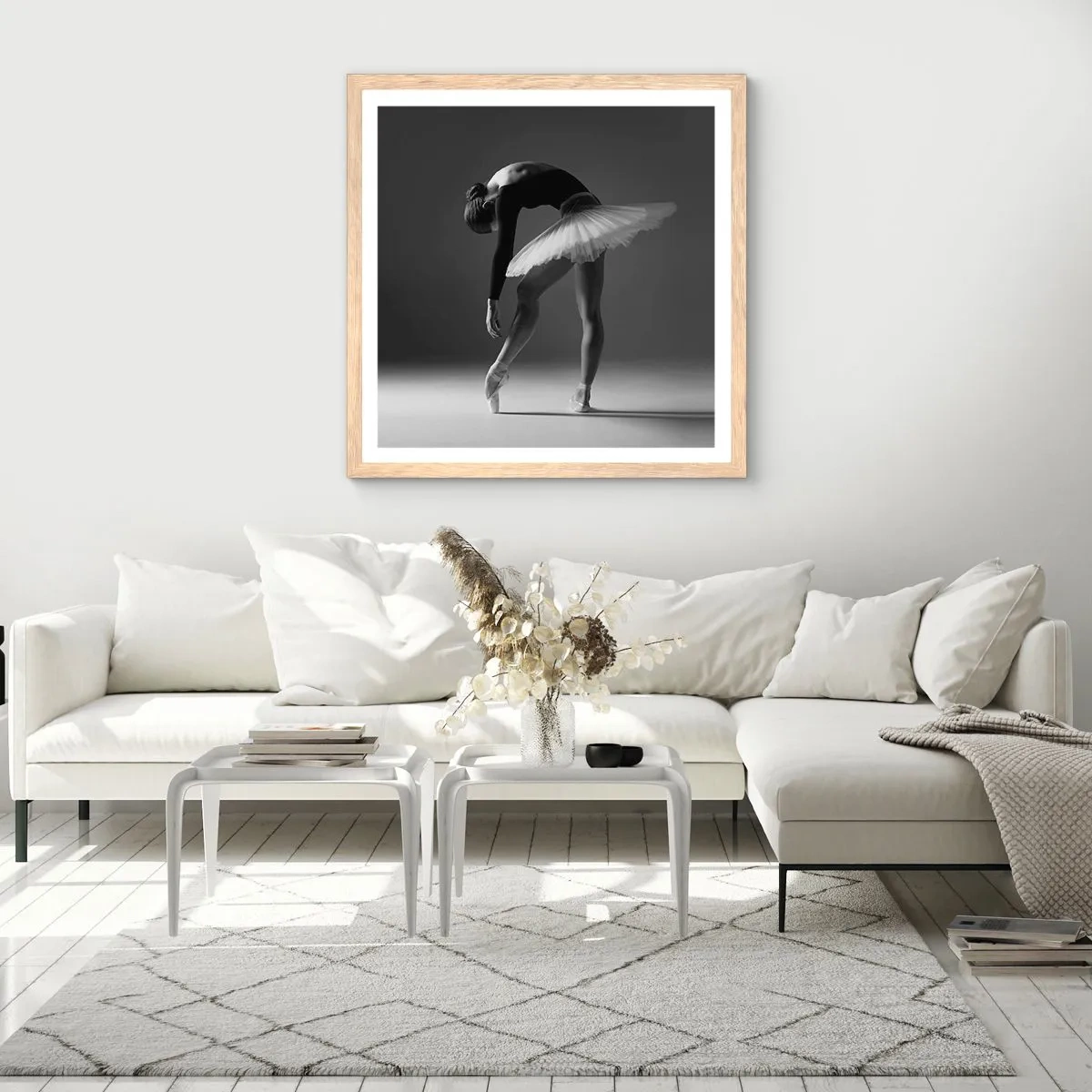 Poster in einem Rahmen aus heller Eiche - Bella Ballerina - 40x40 cm