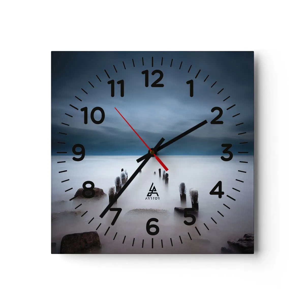 Wanduhr - Glasuhr - Nachdenklicher See - 30x30 cm
