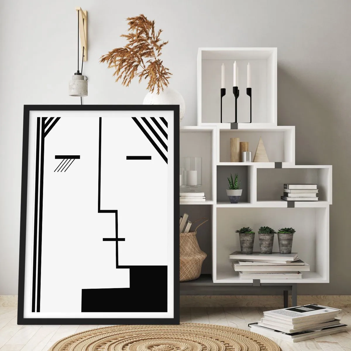 Poster in einem schwarzem Rahmen - Einfach ein Kuss - 61x91 cm