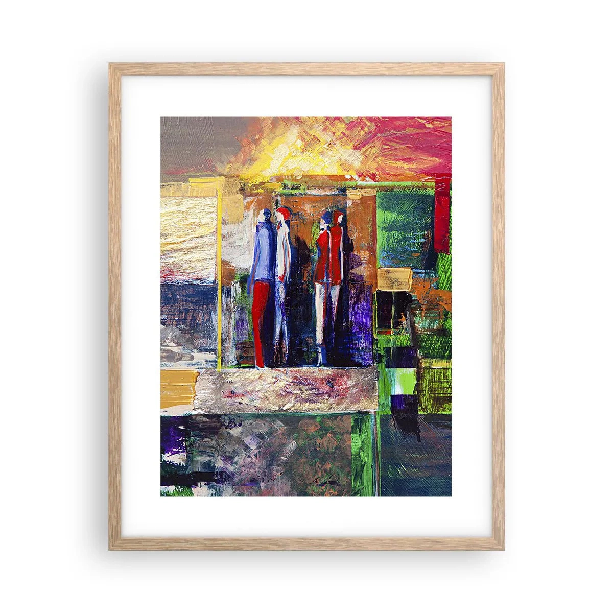 Poster in einem Rahmen aus heller Eiche - Beziehungen und Emotionen - 40x50 cm