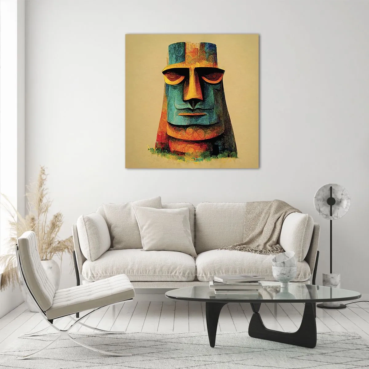 Glasbild - Bild auf glas - Statuenhaft und sympathisch - 50x50 cm
