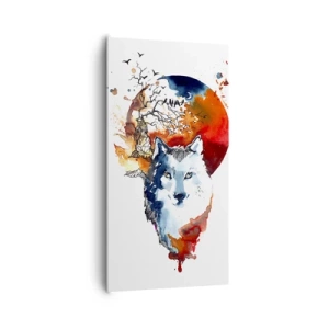 Bild auf Leinwand - Leinwandbild - Nase an Nase mit der Nacht - 65x120 cm