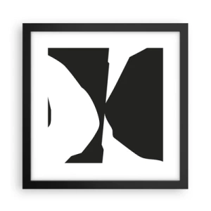 Poster in einem schwarzem Rahmen - Positiv negativ - 30x30 cm