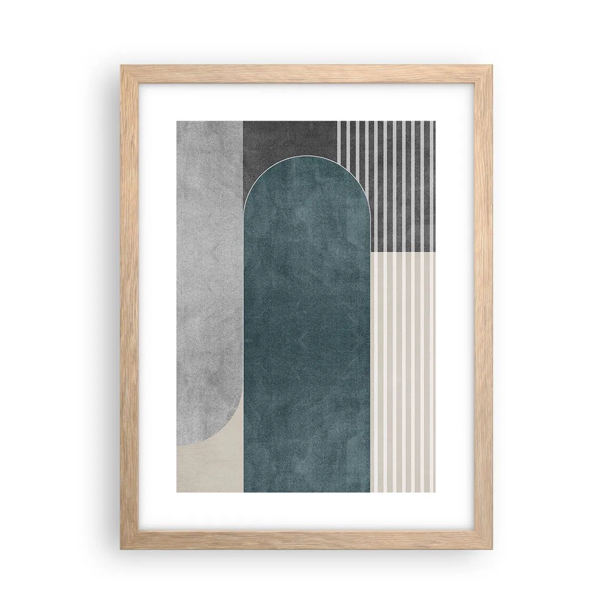 Poster in einem Rahmen aus heller Eiche - Komposition auf der Ebene - 30x40 cm