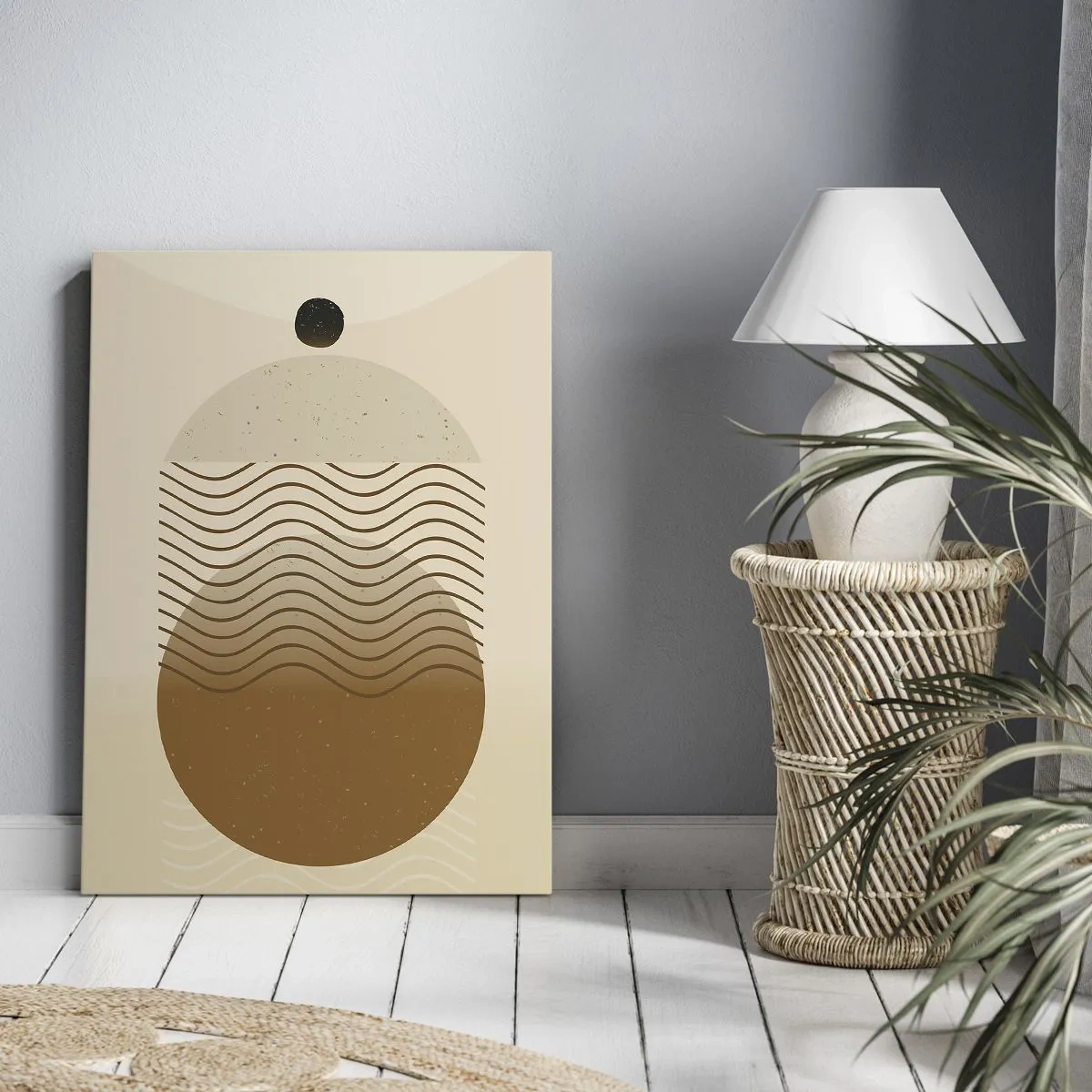 Bild auf Leinwand - Leinwandbild - Zur Entstehung geometrischer Figuren - 65x120 cm