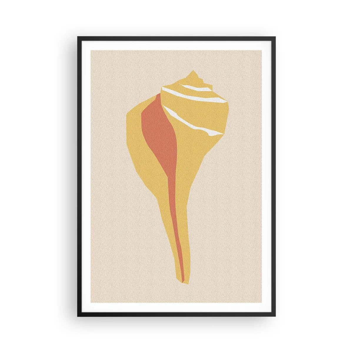 Poster in einem schwarzem Rahmen - Organische Abstraktion – Wachstum - 70x100 cm