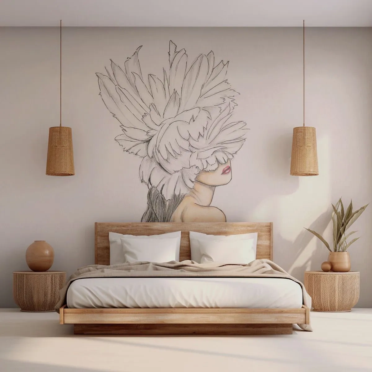 Fototapete Premium Canvas - Gekrönte Schönheit - Abstraktion, Frau, Körper - 150x105 cm