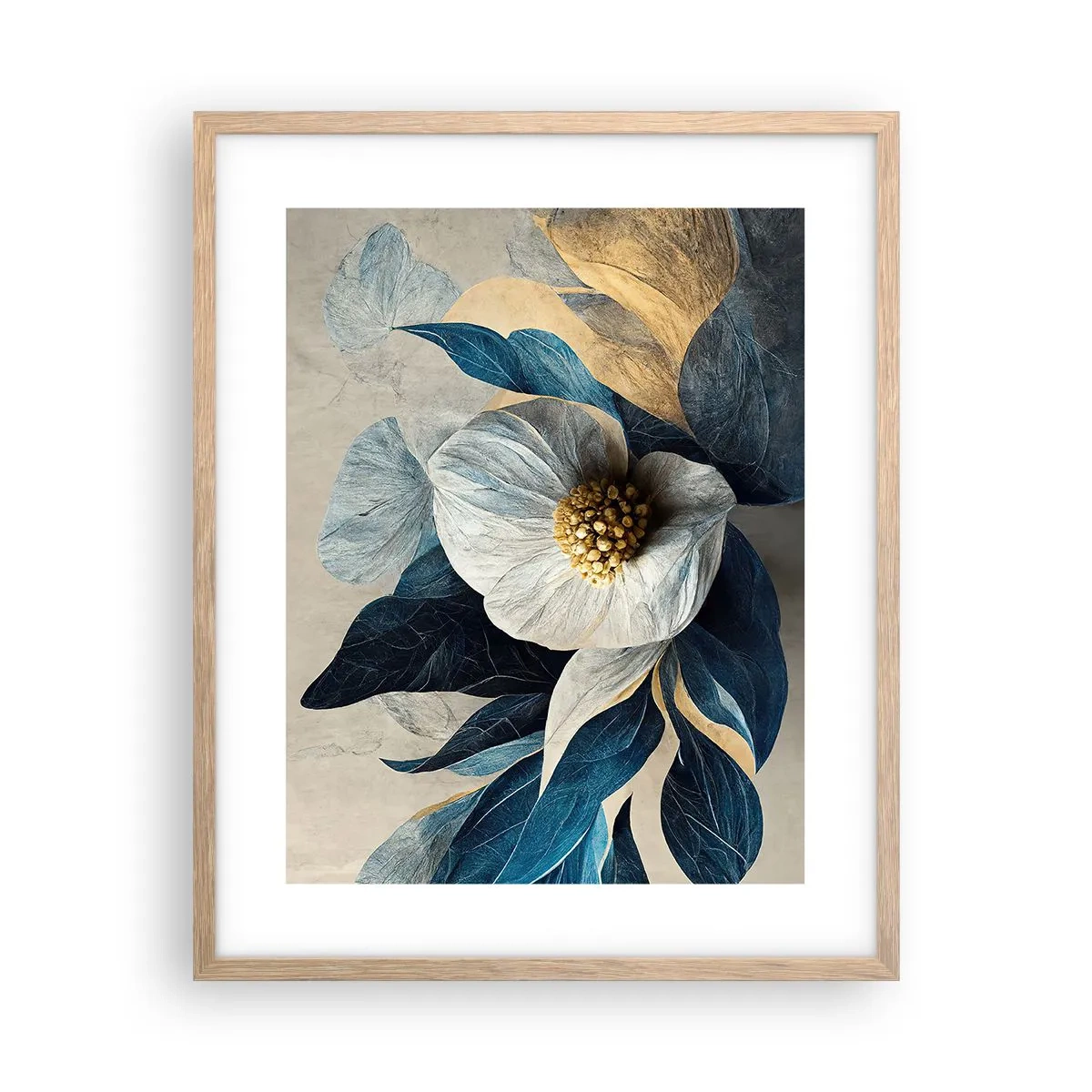 Poster in einem Rahmen aus heller Eiche - Er hat ein Herz aus Gold - 40x50 cm