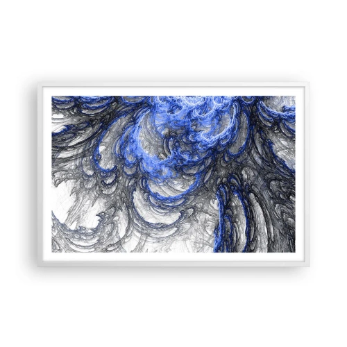 Poster in einem weißen Rahmen - Die Geburt einer Welle - 91x61 cm