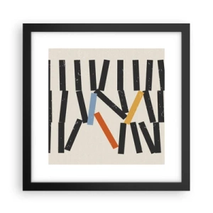 Poster in einem schwarzem Rahmen - Domino – Komposition - 30x30 cm