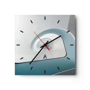 Wanduhr - Glasuhr - Bis zum Ende des Blaus - 40x40 cm