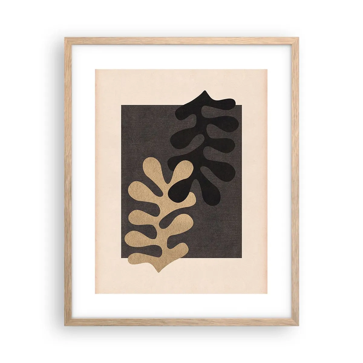 Poster in einem Rahmen aus heller Eiche - Abwesenheit und Ergänzung - 40x50 cm