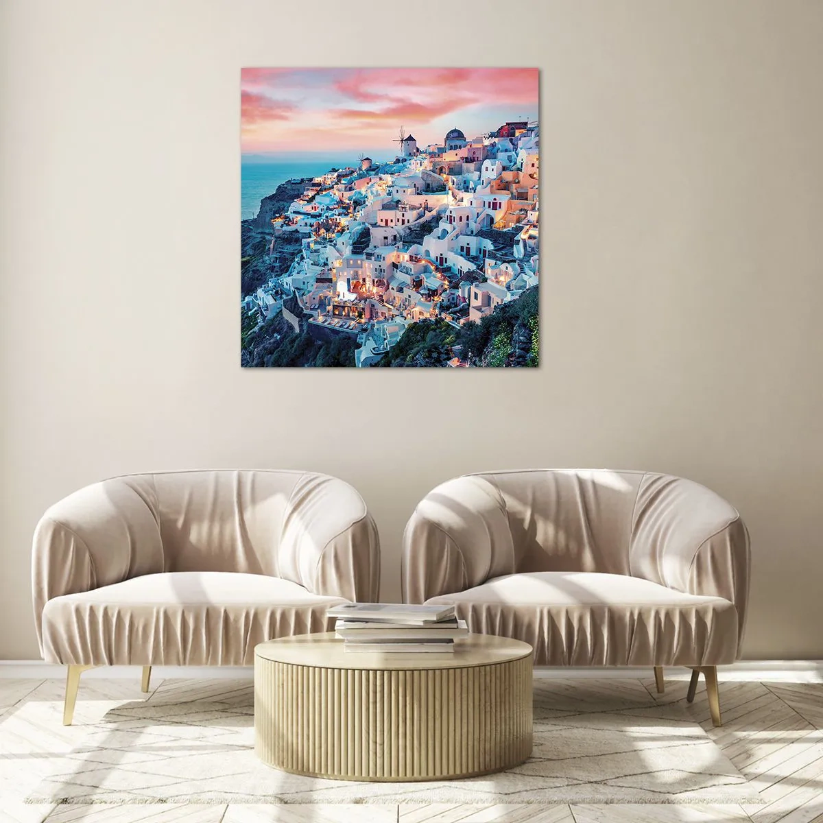 Glasbild - Bild auf glas - Dein toller griechischer Urlaub - 50x50 cm