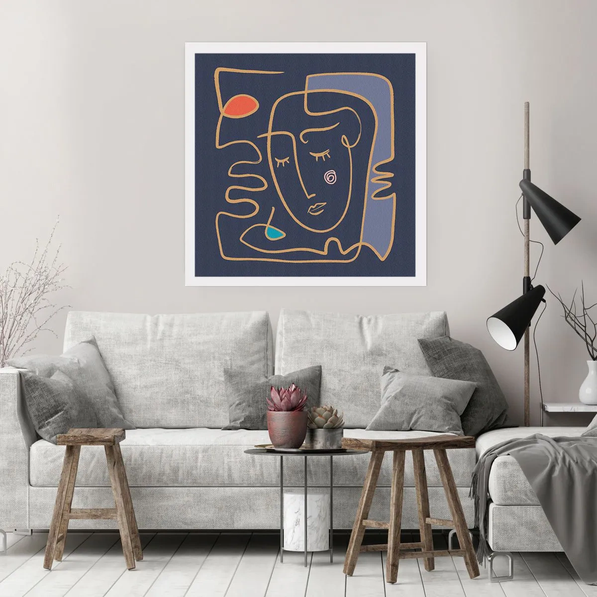 Poster - In Gedanken - 40x40 cm