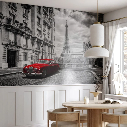 Selbstklebende Fototapete Deluxe Sticker - Raubtier in der Stadt - Stadt, Eiffelturm, Paris - 200x140 cm
