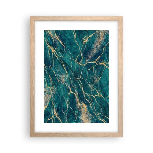 Poster in einem Rahmen aus heller Eiche - Goldmine - 30x40 cm