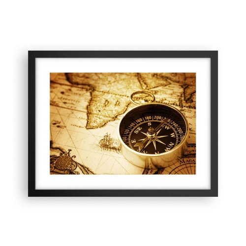 Poster in einem schwarzem Rahmen - Ost oder West? - 40x30 cm