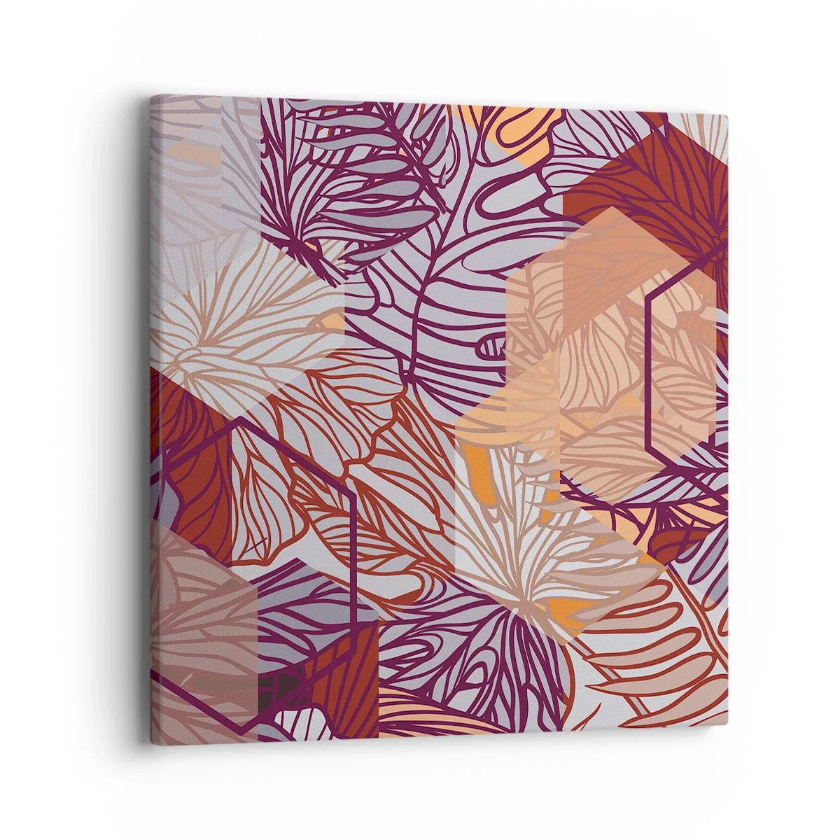 Bild auf Leinwand - Leinwandbild - Unmögliche Beziehung zwischen Geometrie und Natur - 40x40 cm