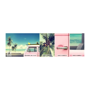 Fototapetenmuster Standard Eco - Zeit um in die Ferien zu starten - Landschaft, Strand, Surfen - 100x30 cm