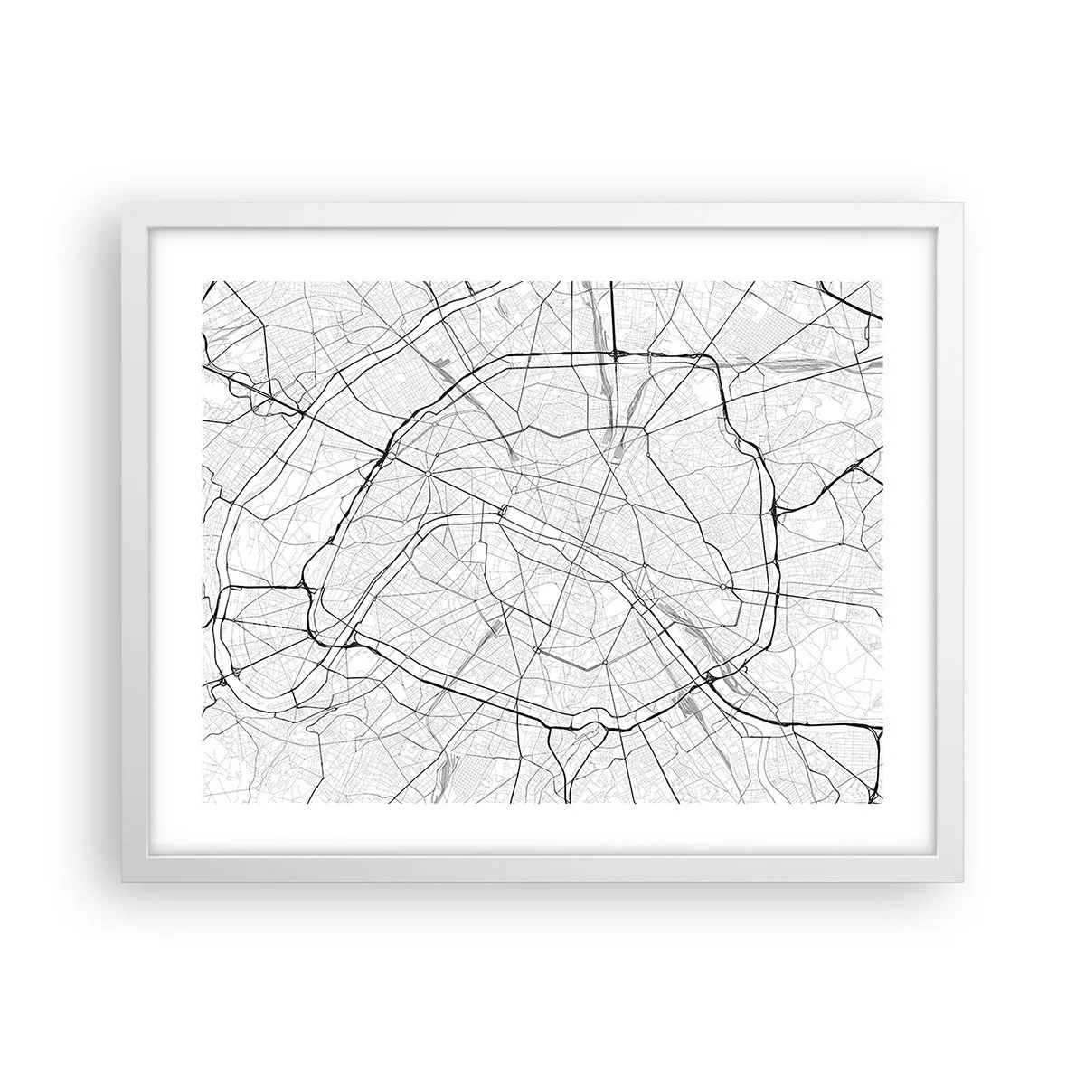 Poster in einem weißen Rahmen - Pariser Blume - 50x40 cm