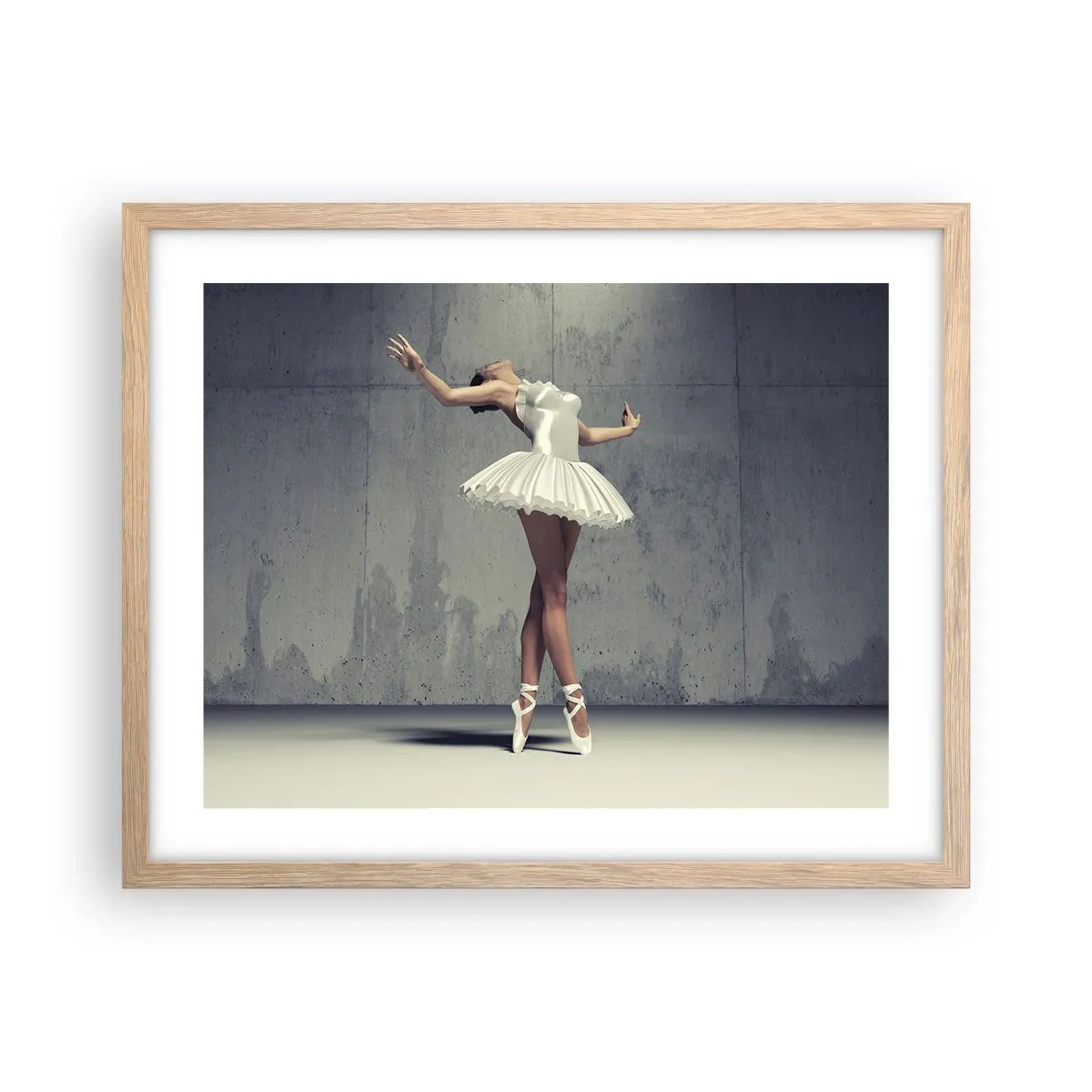 Poster in einem Rahmen aus heller Eiche - Leicht wie ein Vogel - 50x40 cm