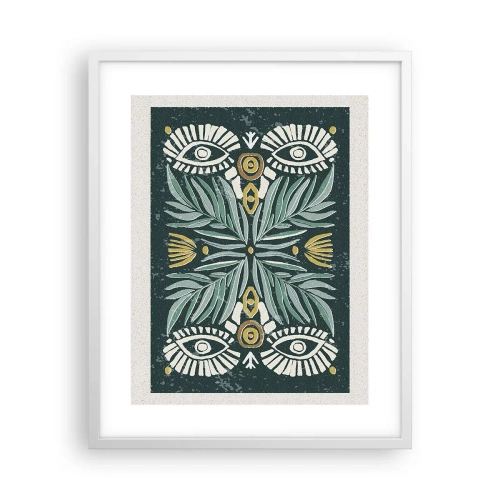 Poster in einem weißen Rahmen - Wie ein Volksausschnitt - 40x50 cm