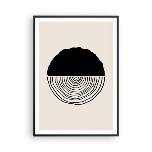 Poster in einem schwarzem Rahmen - Halb und halb - 70x100 cm