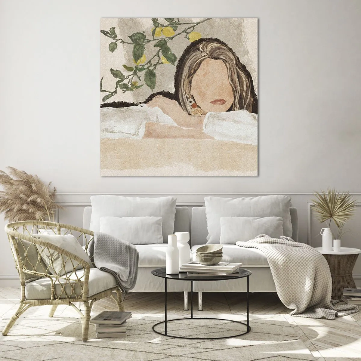 Glasbild - Bild auf glas - Südländische Schönheit - 30x30 cm