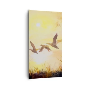 Bild auf Leinwand - Leinwandbild - Der Beginn einer langen Reise - 65x120 cm