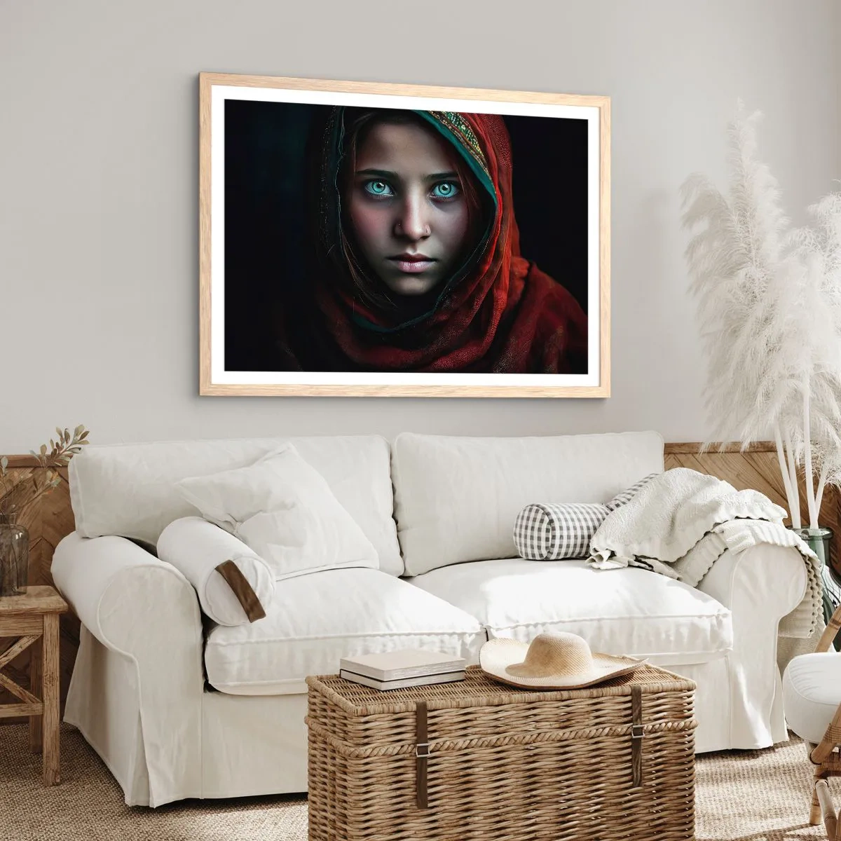 Poster in einem Rahmen aus heller Eiche - Prinzessin aus dem Osten - 70x50 cm