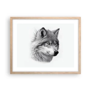 Poster in einem Rahmen aus heller Eiche - Alpha – ohne Zweifel - 50x40 cm