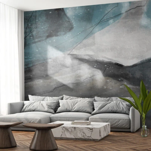 Fototapete Premium Canvas - Abstraktion: Felsen und Eis - Minimalismus, Stück, Modern - 150x105 cm