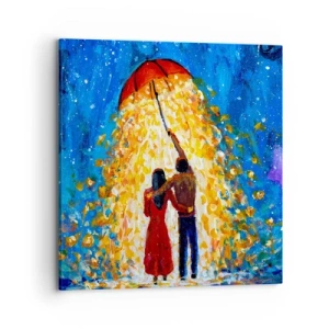 Bild auf Leinwand - Leinwandbild - Zauber eines Regenabends? - 70x70 cm