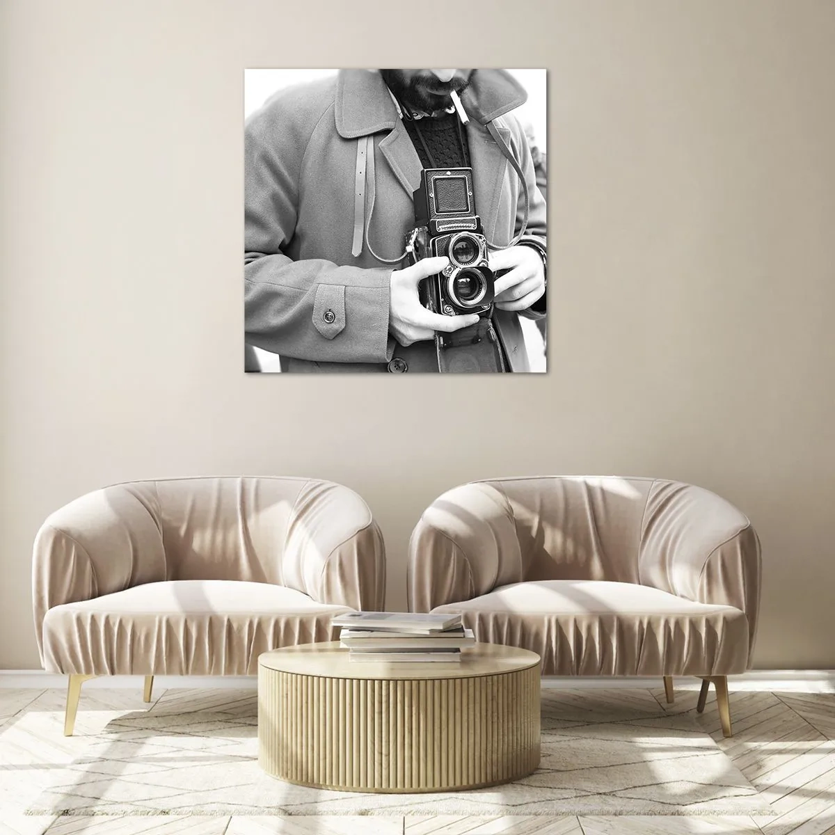 Glasbild - Bild auf glas - Retro-Stil - 40x40 cm