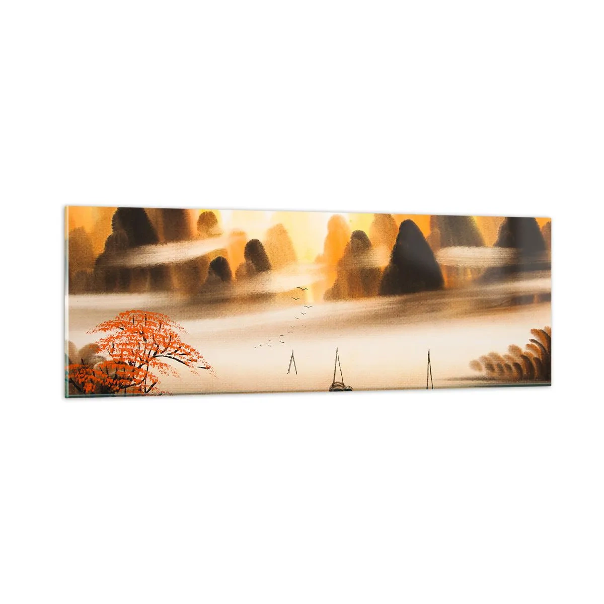 Glasbild - Bild auf glas - Weiter als im Fernosten - 90x30 cm