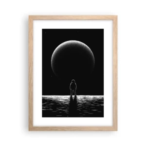 Poster in einem Rahmen aus heller Eiche - Angesicht zu Angesicht - 30x40 cm